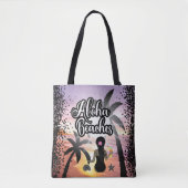 Aloha Strände Sonne und Strand personalisiert Tasche (Vorderseite)