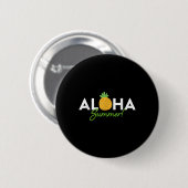 Aloha Summer _ Ananas Lover Niedlich Funny Hola Button (Vorne & Hinten)