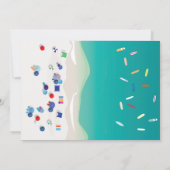 Aloha Summer Beach Geburtstagsparty Einladung (Rückseite)