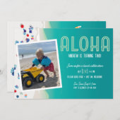Aloha Summer Beach Geburtstagsparty Einladung (Vorne/Hinten)