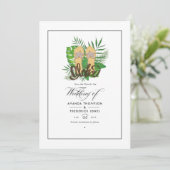 Aloha Summer Beach Wedding Save the Date (Stehend Vorderseite)