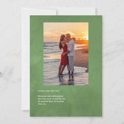 Aloha Summer Beach Wedding Save the Date (Rückseite)