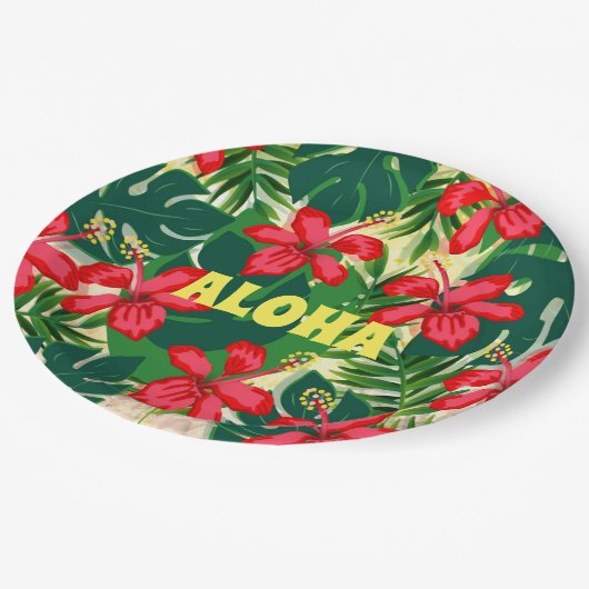 Aloha - Summer Edition Pappteller (Schrägansicht)