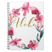Aloha Summer Floral Hibiskus Blume Wreath Notizblock (Vorderseite)