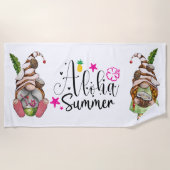 Aloha Summer Gnomes Strandtuch (Vorderseite)