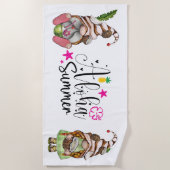 Aloha Summer Gnomes Strandtuch (Vorderseite)