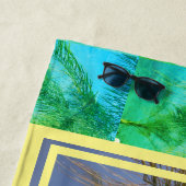 Aloha Summer Green Palm Trees Beach Towel Strandtuch (Beispiel)