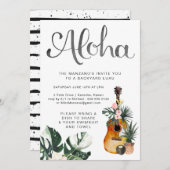 Aloha Summer Luau Party Einladung (Vorne/Hinten)