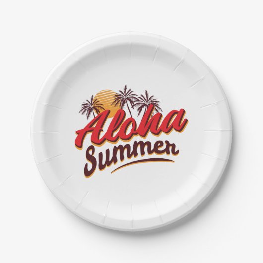 Aloha Summer Pappteller (Vorderseite)