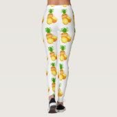 Aloha Summer Pineappel_ Hawaiianische Inseln Leggings (Rückseite)