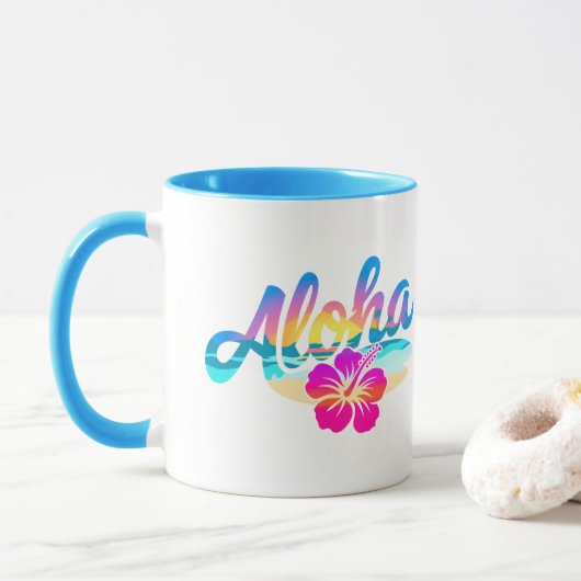 Aloha Summer T - Shirt Tasse (Mit Donut)
