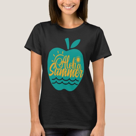 Aloha Summer Teacher T-Shirt (Vorderseite)