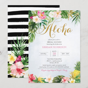 Aloha Summer Tropical oder Luau Brautparty Einladung