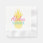 Aloha Summer Tropical Yellow Pineapple Serviette (Vorderseite)