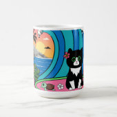 Aloha Sunny Cat Wellen Kaffeetasse (Mittel)