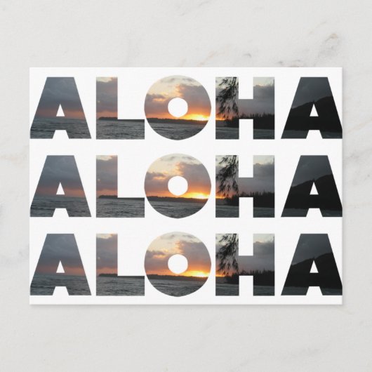 Aloha Sunset Postkarte (Vorderseite)