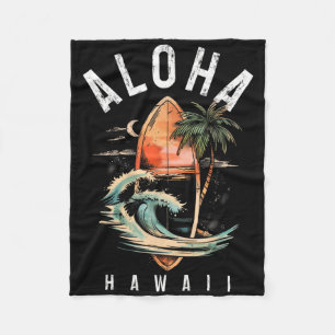 Aloha Surf Hawaiian Vintage Surfen Surfer Hawaii Fleecedecke