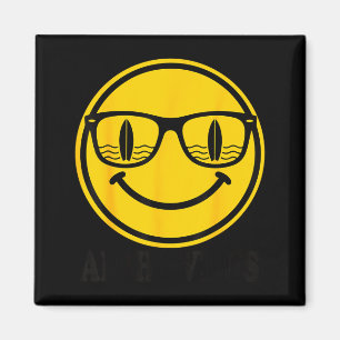 Aloha-Surf-Lächeln-Sonnenbrille-Surfbrett-Reflexio Magnet