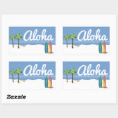 Aloha Surf Rechteckiger Aufkleber (Blatt)