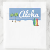 Aloha Surf Rechteckiger Aufkleber (Tasche)