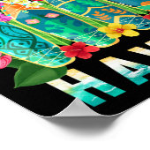Aloha Surfboard Hawaii Tropisch Hawaii Poster (Ecke)