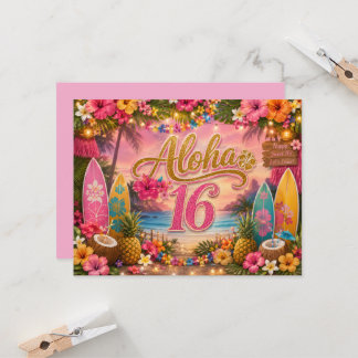 Aloha Sweet 16 Geburtstag Einladung