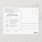 Aloha-Termin-Erinnerung für Haustiere Postkarte (Rückseite)