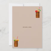 Aloha TIKI ABSCHLUSS Tropical Luau Hawaiian Party Einladung (Rückseite)