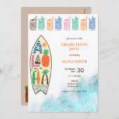 Aloha TIKI ABSCHLUSS Tropical Luau Hawaiian Party Einladung (Vorne/Hinten)