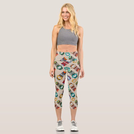 Aloha Tiki Capri Leggings (Vorderseite)