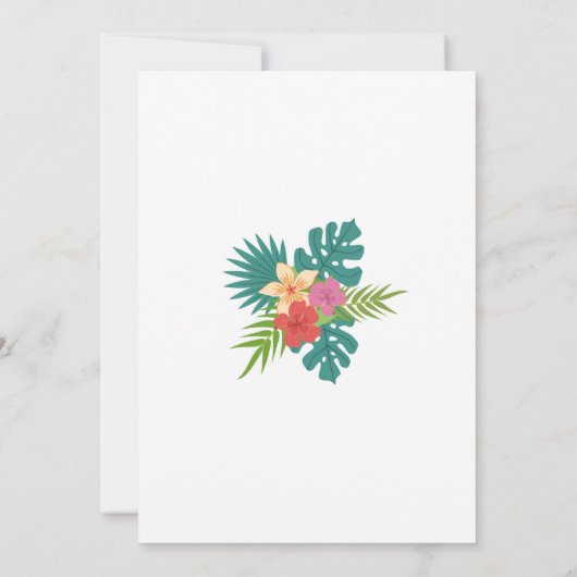 Aloha Tiki Party Birthday Lei Aloha Einladung (Rückseite)