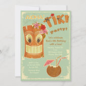 Aloha Tiki Party Einladung (Vorderseite)