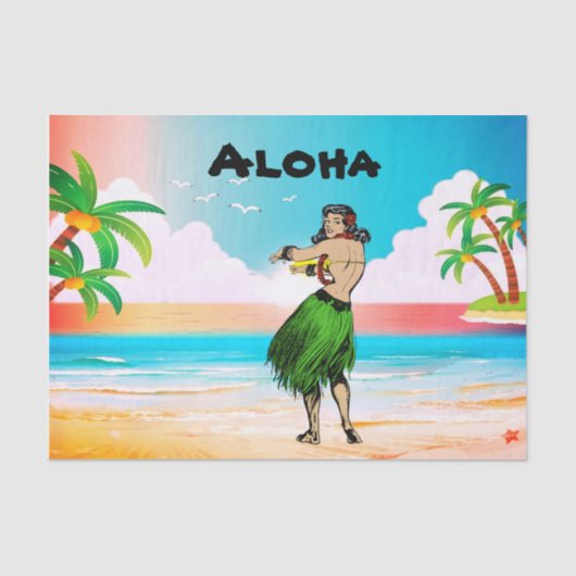 Aloha Tissue Paper Seidenpapier (Vorderseite)