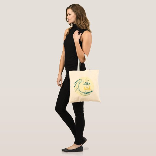 Aloha Tote Bag Alles, was ich brauche, ist Aloha ( Tragetasche (Vorderseite (Model))