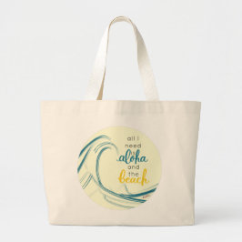 Aloha Tote Bag Alles was ich brauche ist Aloha und Jumbo Stoffbeutel