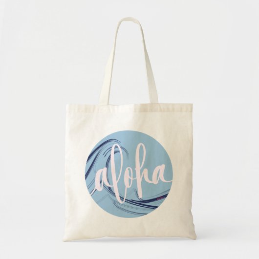 Aloha Tote Bag Kai Ocean Lt Blue (leere Rückseite) Tragetasche (Vorne)