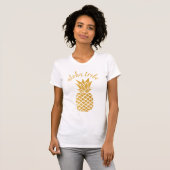 Aloha Tribe Hawaiian Gold Ananas Bridesmaid T-Shirt (Vorne ganz)