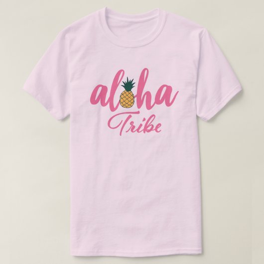 Aloha Tribe Pink T-Shirt (Design vorne)