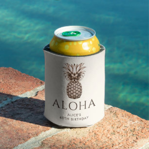 Aloha-Tropenparty mit Ananas Dosenkühler