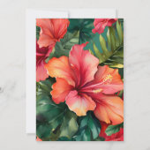 Aloha Tropical Abschluss Luau Einladung (Rückseite)