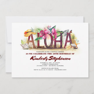 Aloha Tropical Beach | Ananas Hawaiian Birthday Einladung