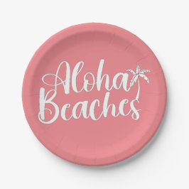 Aloha Tropical Beach Design Pappteller