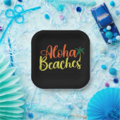 Aloha Tropical Beach Design Pappteller (Party)