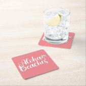 Aloha Tropical Beach Design Rechteckiger Pappuntersetzer (Vor Ort)