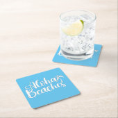 Aloha Tropical Beach Design Rechteckiger Pappuntersetzer (Vor Ort)