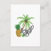 Aloha Tropical Beach Hochzeitgäste Details Begleitkarte (Rückseite)