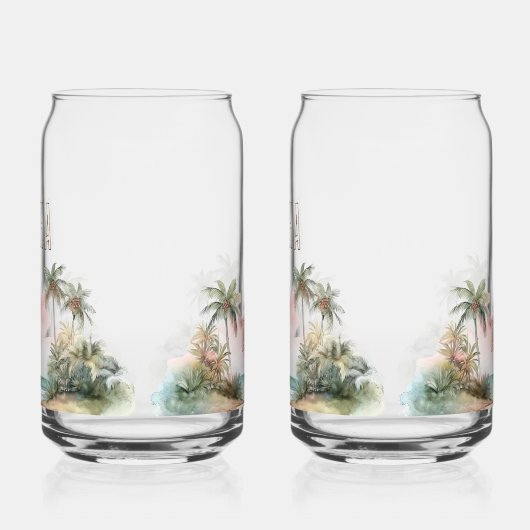 Aloha Tropical Beach Palm Trees Dosenglas (Links)