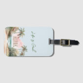 Aloha Tropical Beach Palm Trees Gepäckanhänger (Vorderseite (Horizontal))