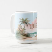 Aloha Tropical Beach Palm Trees Kaffeetasse (Vorderseite Links)