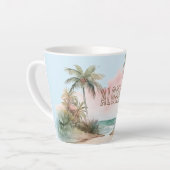 Aloha Tropical Beach Palm Trees Milchtasse (Linke Ecke)